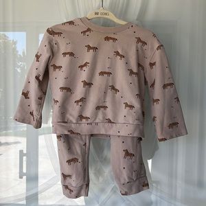 Adorable horse sweater and pants set 18m